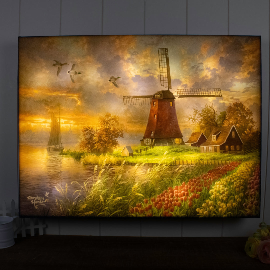Tulip Farm 18x24 Fully Illuminated LED Wall Art