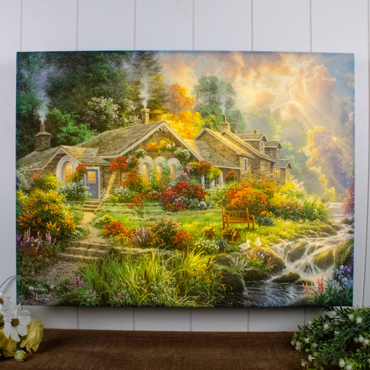 Home Sweet Home 18x24 Fully Illuminated LED Wall Art, handcrafted Christmas gift, Grande Place, Lancaster County PA