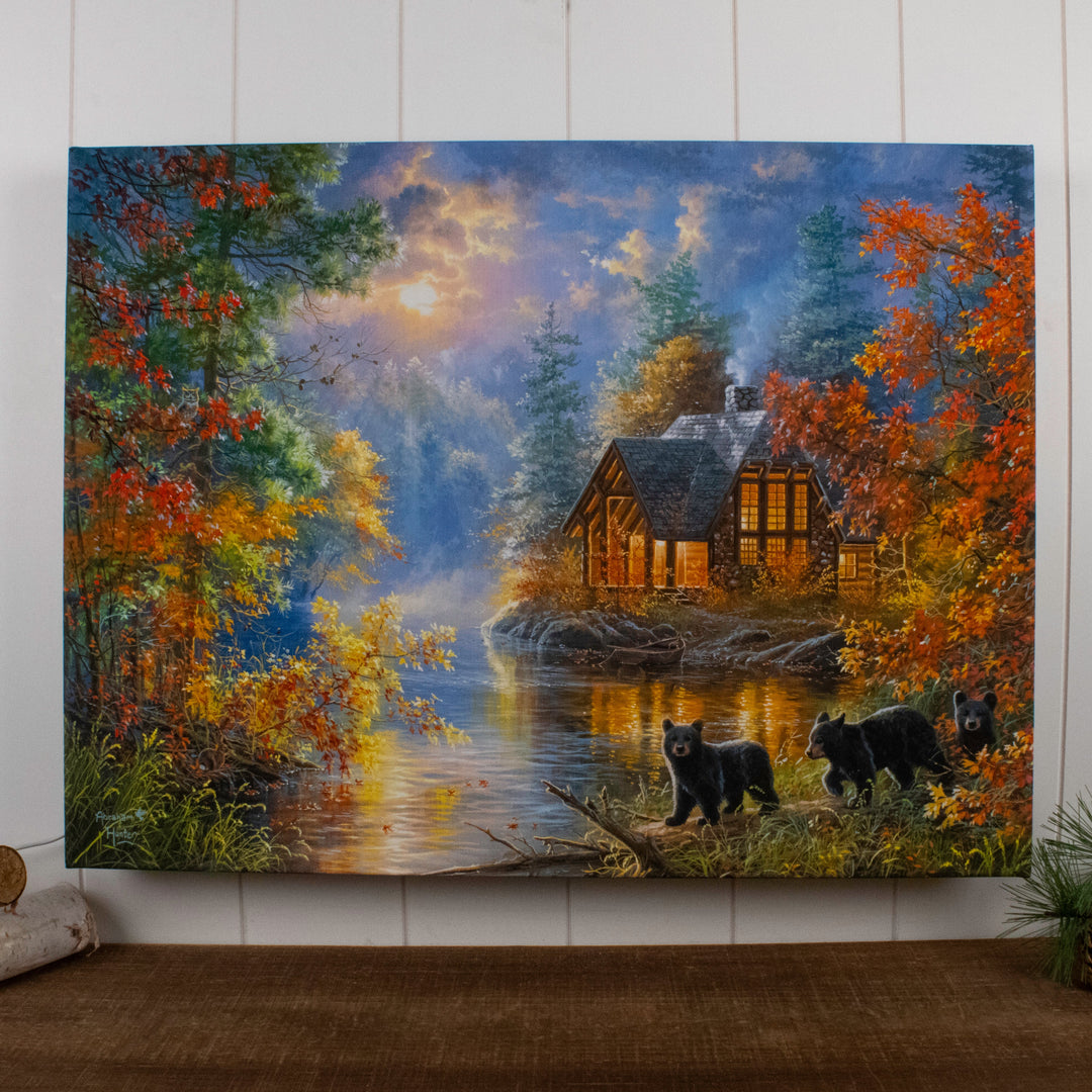 October Moonrise 18x24 Fully Illuminated LED Wall Art