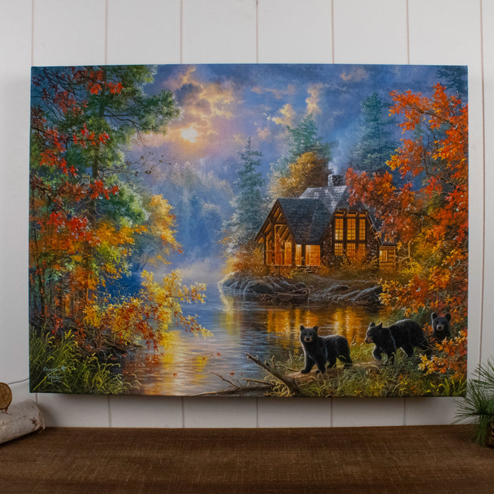 October Moonrise 18x24 Fully Illuminated LED Wall Art