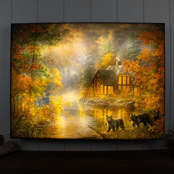 October Moonrise 18x24 Fully Illuminated LED Wall Art
