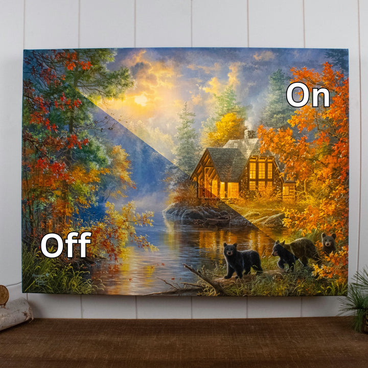 October Moonrise 18x24 Fully Illuminated LED Wall Art