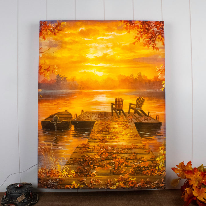 Tennessee River Sunset 18x24 Fully Illuminated LED Wall Art, handcrafted Christmas gift, Grande Place, Lancaster County PA