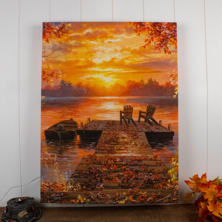 Tennessee River Sunset 18x24 Fully Illuminated LED Wall Art