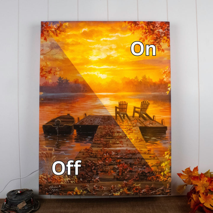 Tennessee River Sunset 18x24 Fully Illuminated LED Wall Art