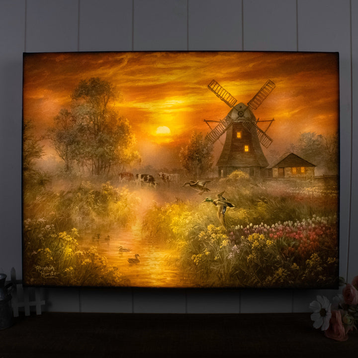 Peaceful Pond 18x24 Fully Illuminated LED Wall Art