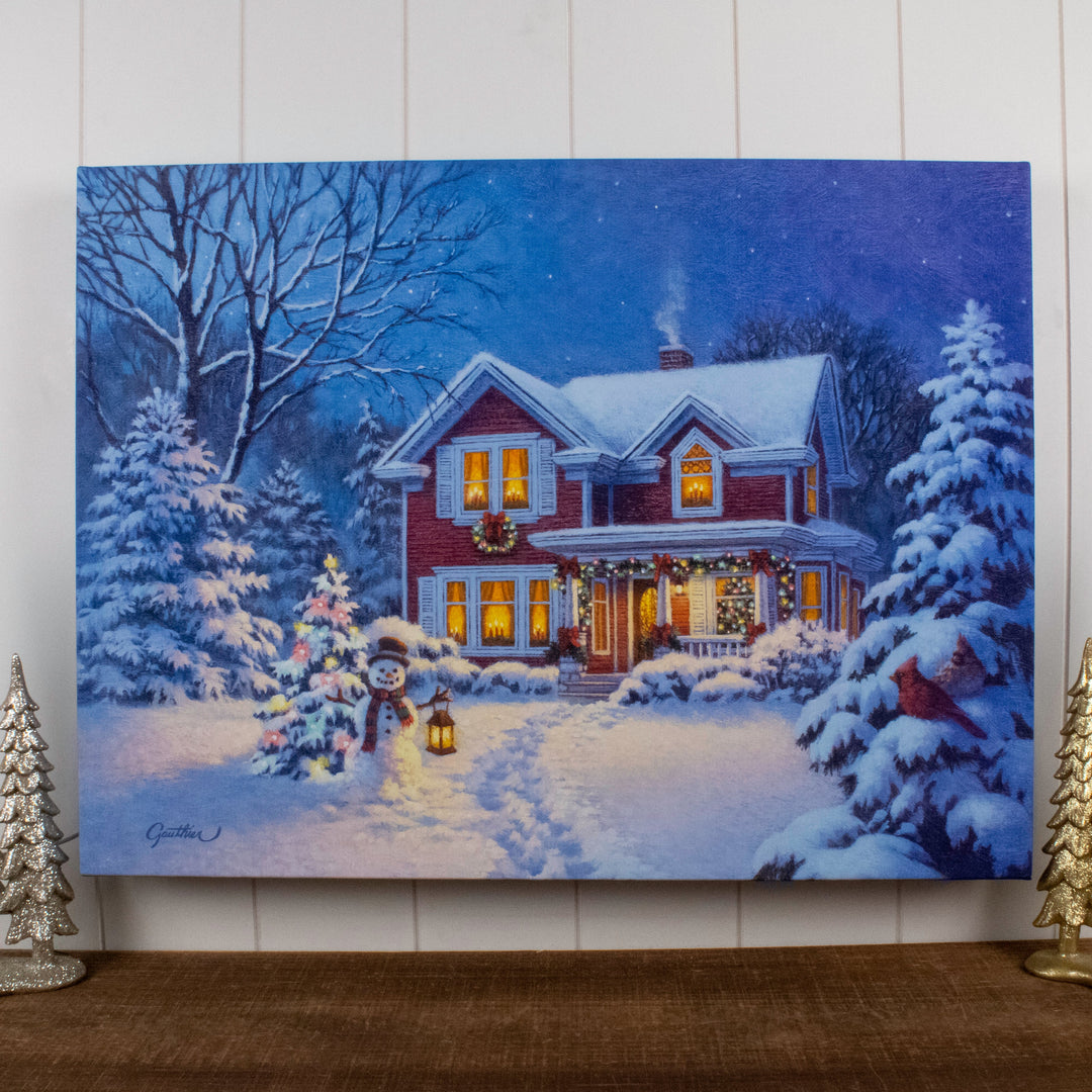 Christmas Greetings 18x24 Fully Illuminated LED Wall Art
