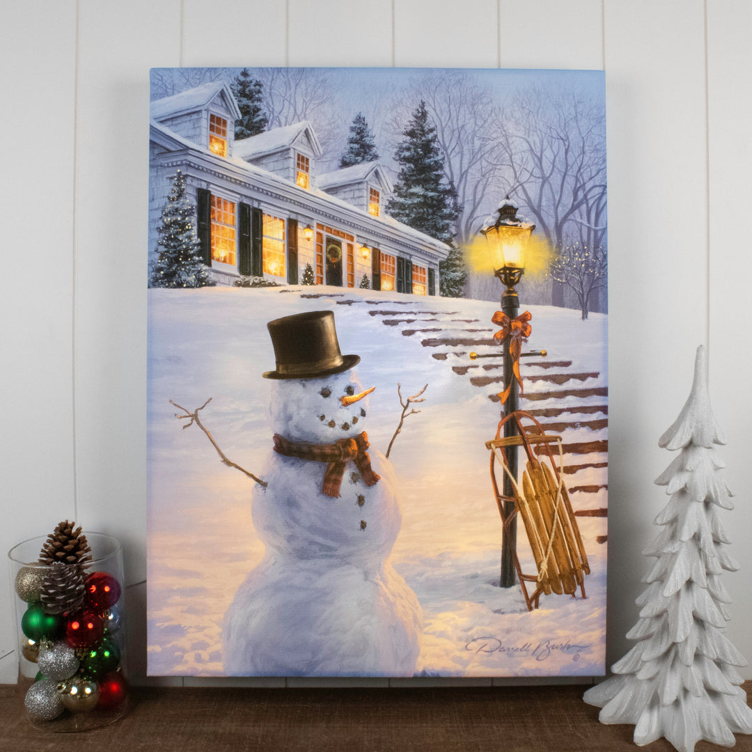 Winters Welcome 18x24 Fully Illuminated LED Wall Art, handcrafted Christmas gift, Grande Place, Lancaster County PA