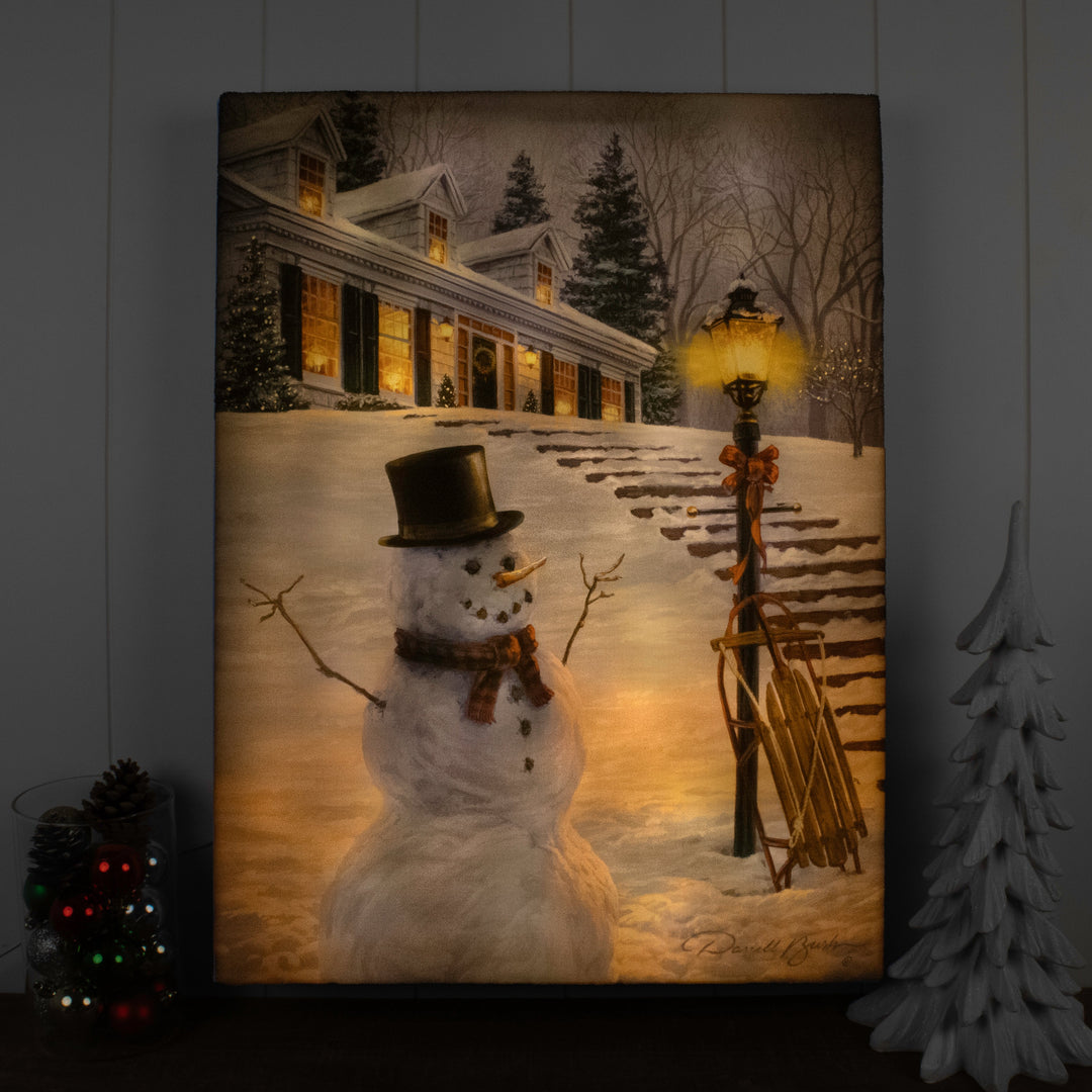 Winters Welcome 18x24 Fully Illuminated LED Wall Art