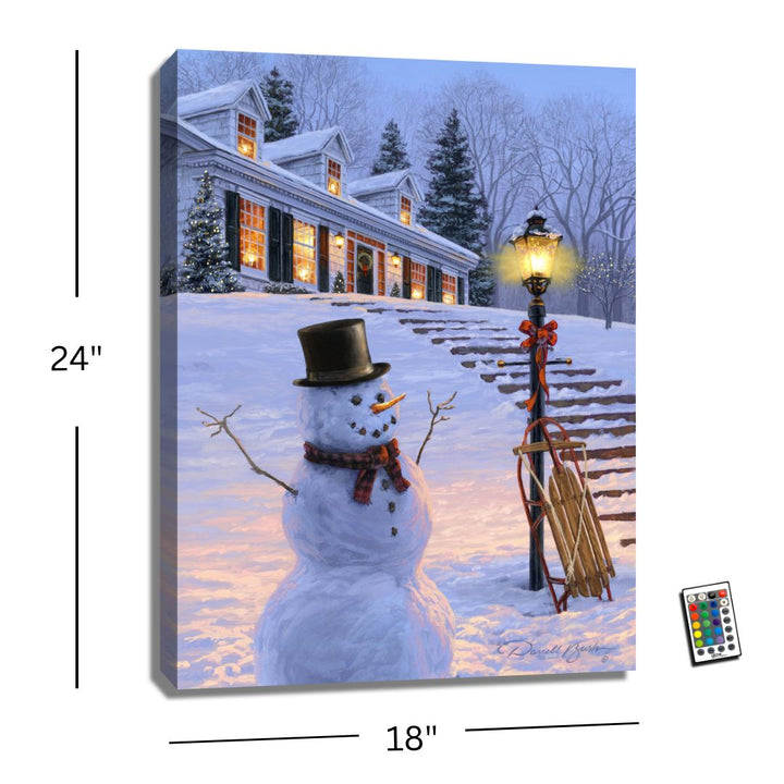Winters Welcome 18x24 Fully Illuminated LED Wall Art