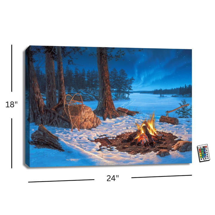 Winter Tracks 18x24 Fully Illuminated LED Wall Art