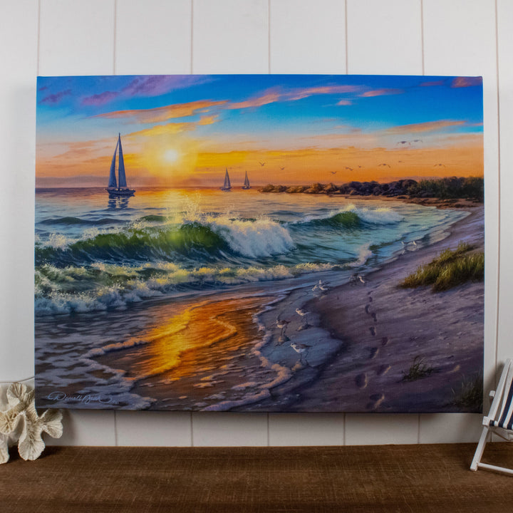 Sunset Cruise 18x24 Fully Illuminated LED Wall Art