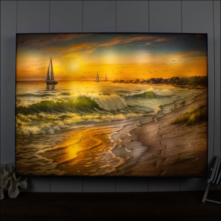 Sunset Cruise 18x24 Fully Illuminated LED Wall Art