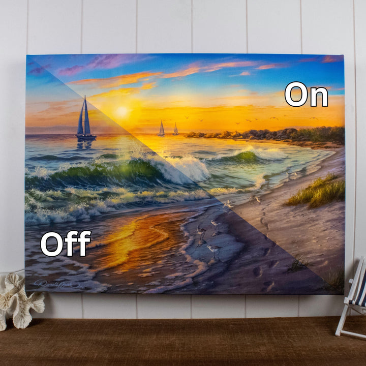 Sunset Cruise 18x24 Fully Illuminated LED Wall Art