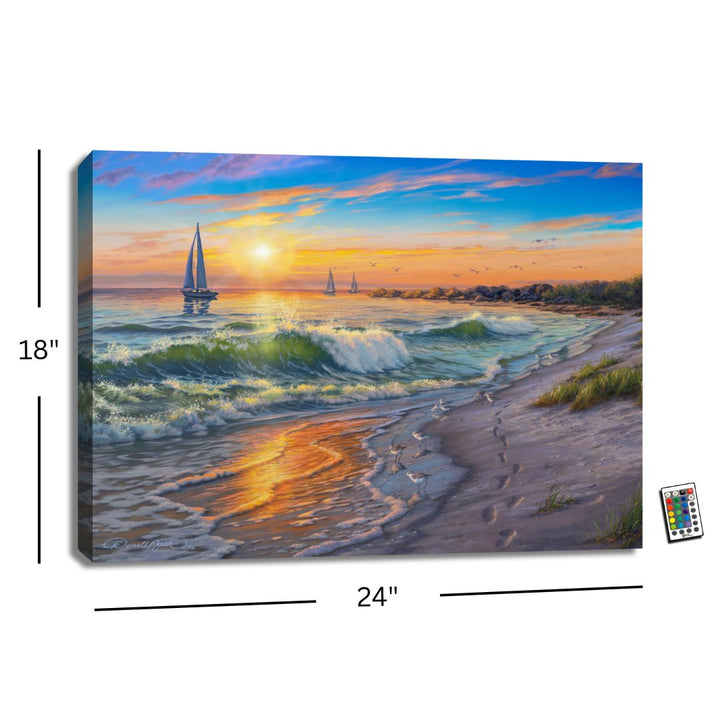 Sunset Cruise 18x24 Fully Illuminated LED Wall Art