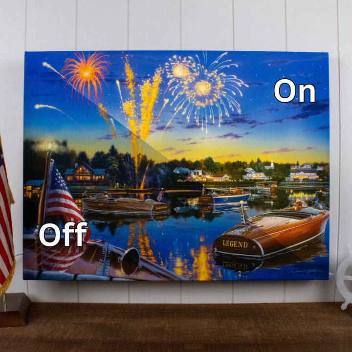 Summer Holiday 18x24 Fully Illuminated LED Wall Art