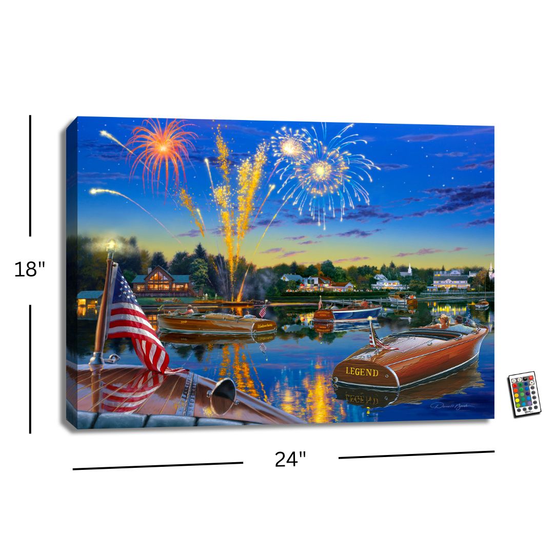 Summer Holiday 18x24 Fully Illuminated LED Wall Art