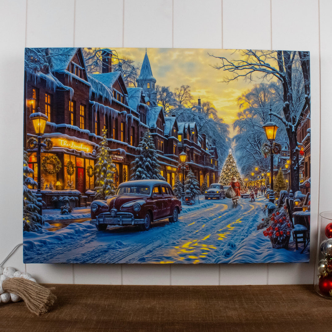 Winter Stroll 18x24 Fully Illuminated LED Wall Art