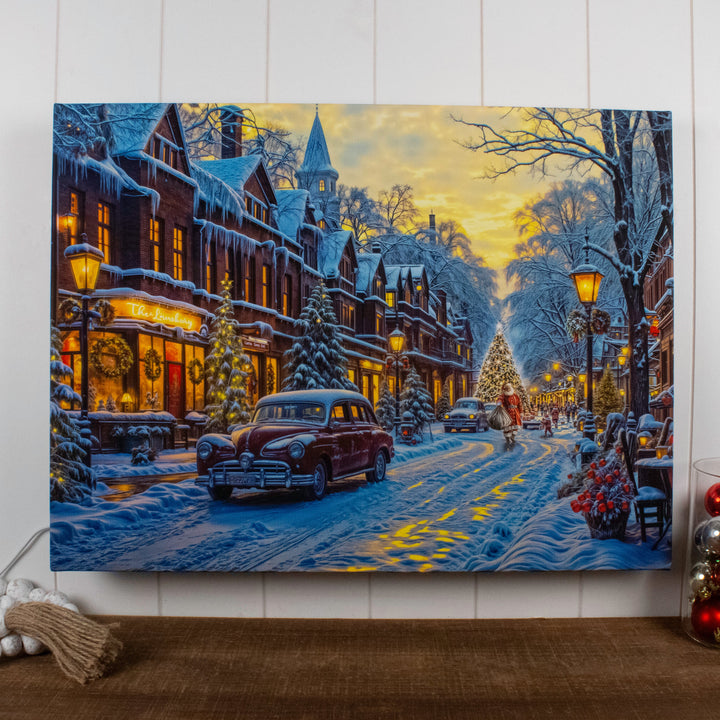 Winter Stroll 18x24 Fully Illuminated LED Wall Art