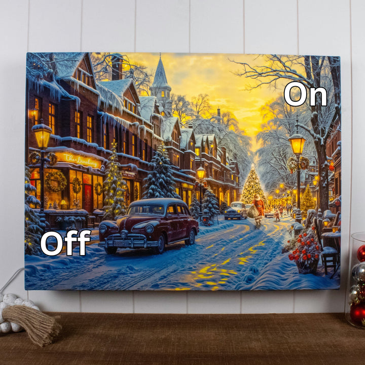 Winter Stroll 18x24 Fully Illuminated LED Wall Art