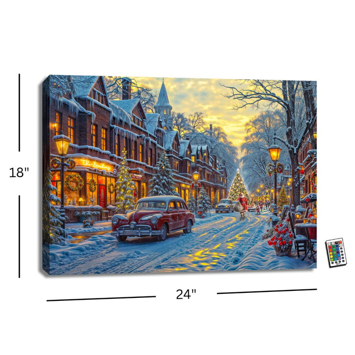 Winter Stroll 18x24 Fully Illuminated LED Wall Art