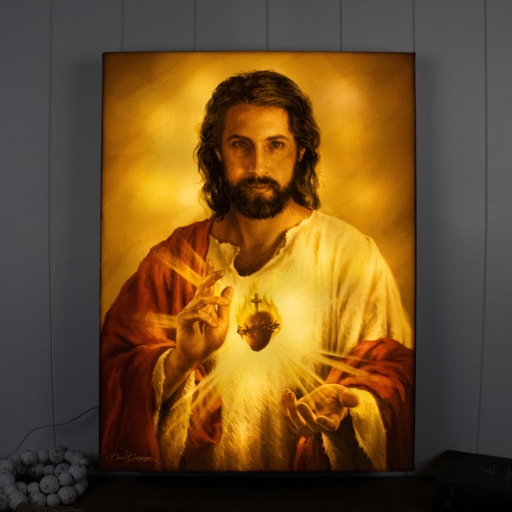 Sacred Heart of Jesus 18x24 Fully Illuminated LED Wall Art