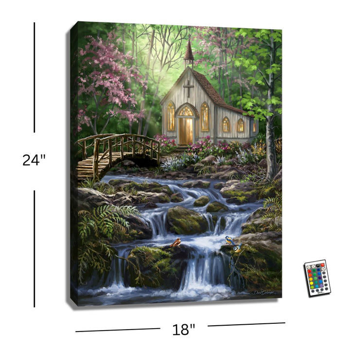 Peaceful Prayer 18x24 Fully Illuminated LED Wall Art