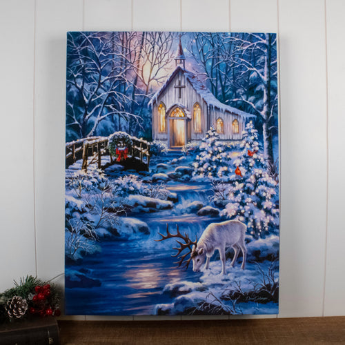 Christmas Prayer 18x24 Fully Illuminated LED Wall Art