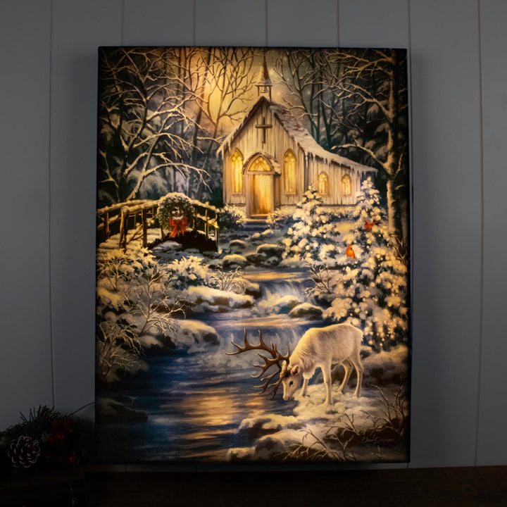 Christmas Prayer 18x24 Fully Illuminated LED Wall Art