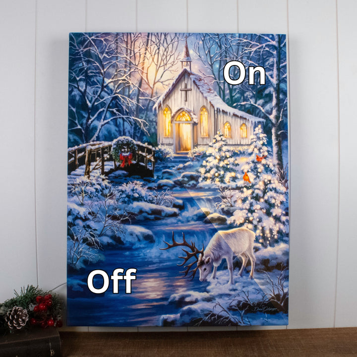 Christmas Prayer 18x24 Fully Illuminated LED Wall Art