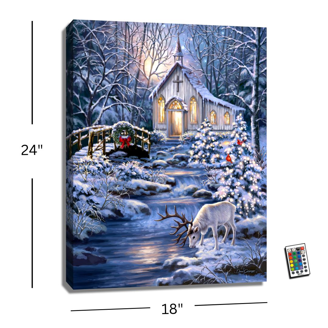Christmas Prayer 18x24 Fully Illuminated LED Wall Art