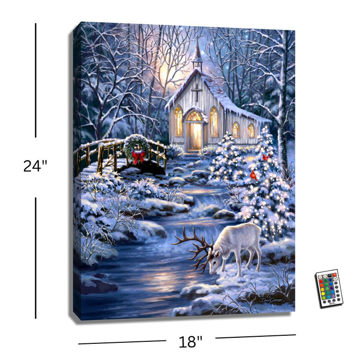 Christmas Prayer 18x24 Fully Illuminated LED Wall Art