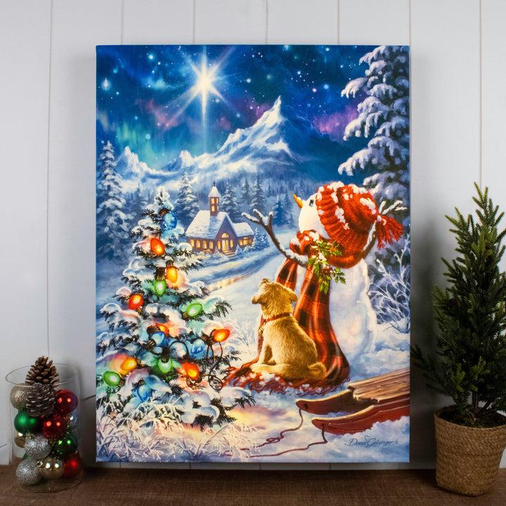 Follow the Star 18x24 Fully Illuminated LED Wall Art, handcrafted Christmas gift, Grande Place, Lancaster County PA