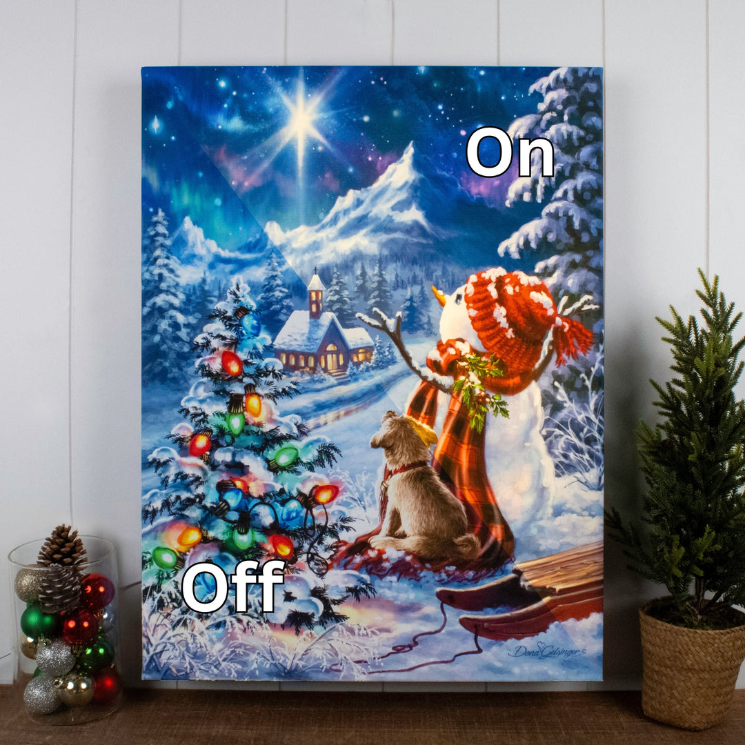 Follow the Star 18x24 Fully Illuminated LED Wall Art
