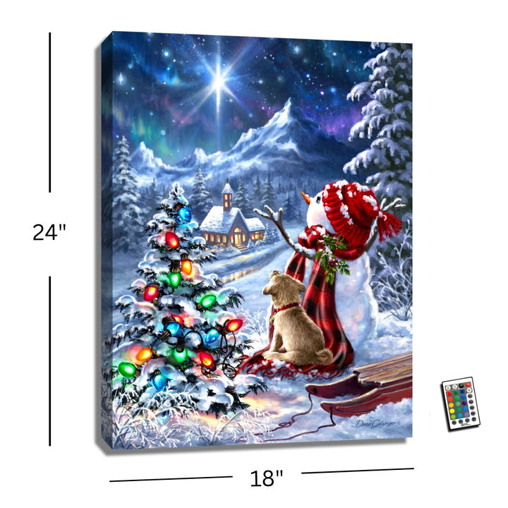 Follow the Star 18x24 Fully Illuminated LED Wall Art