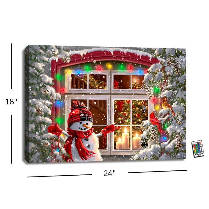 Merry and Bright 18x24 Fully Illuminated LED Wall Art