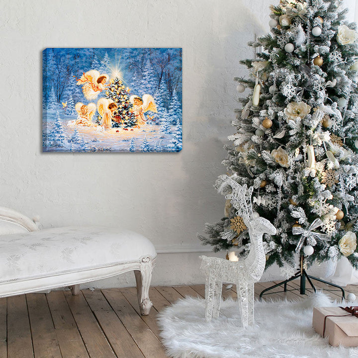 Silent Night Gentle Light 18x24 Fully Illuminated LED Wall Art