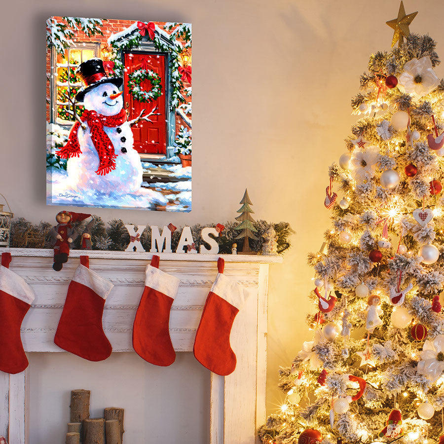 Snow Place Like Home 18x24 Fully Illuminated LED Wall Art