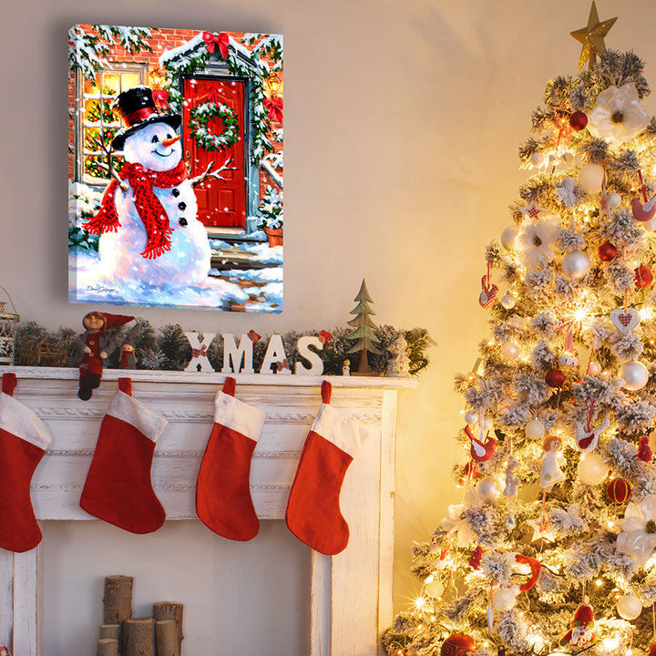 Snow Place Like Home 18x24 Fully Illuminated LED Wall Art