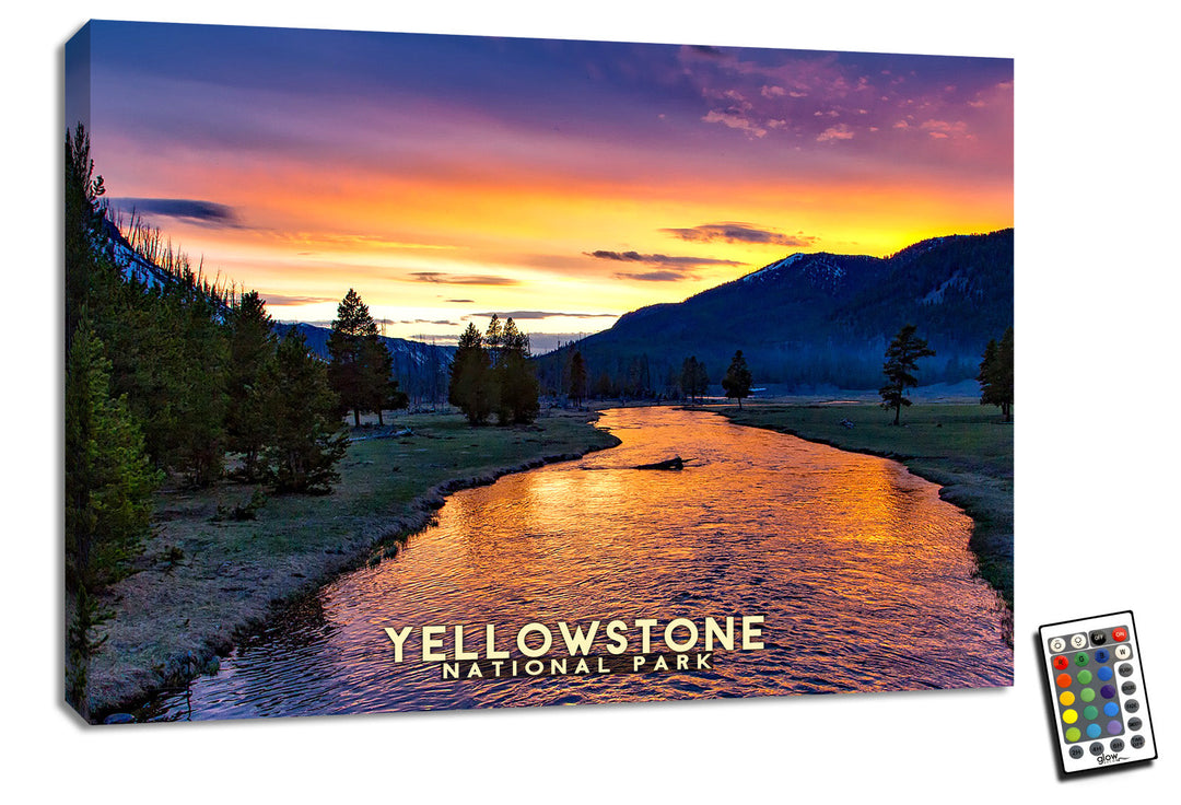 Yellowstone 18x24 Illuminated LED Wall Art