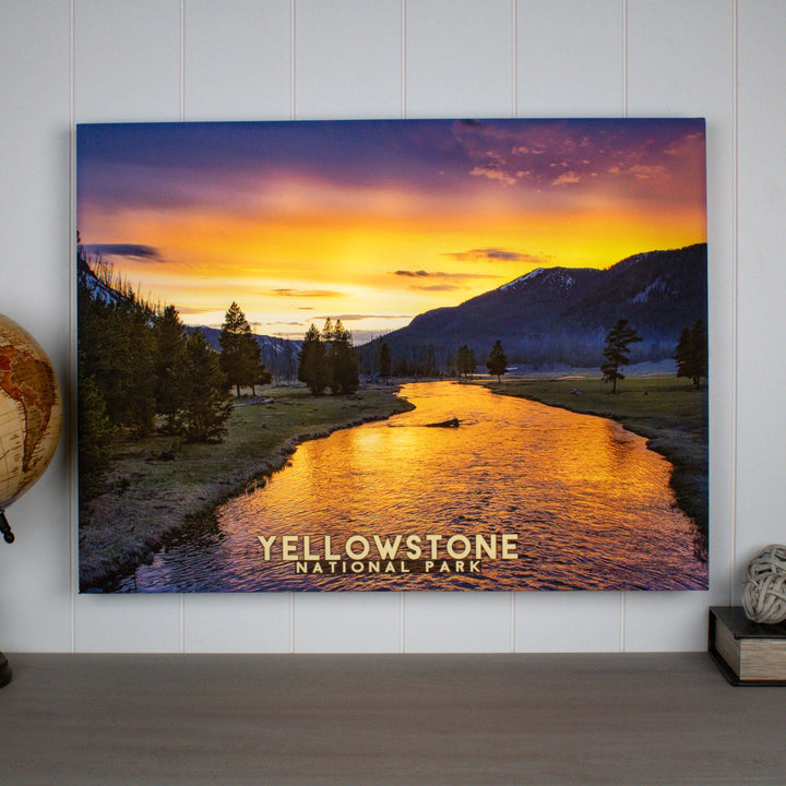 Yellowstone 18x24 Illuminated LED Wall Art, handcrafted Christmas gift, Grande Place, Lancaster County PA