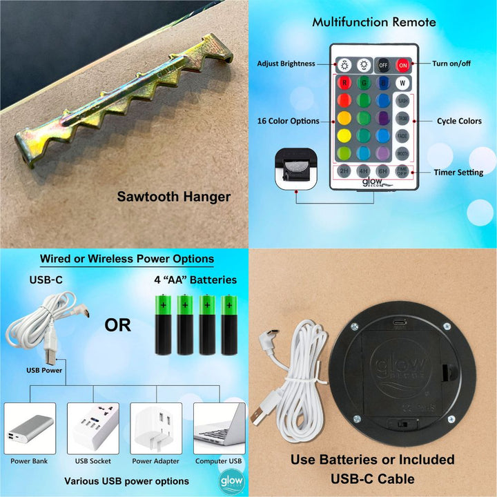 Be Still 18x24 Fully Illuminated LED Wall Art