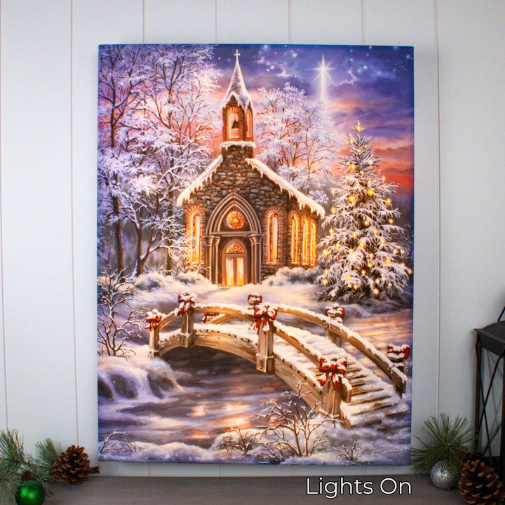 O Come Emmanuel 18x24 Fully Illuminated LED Wall Art
