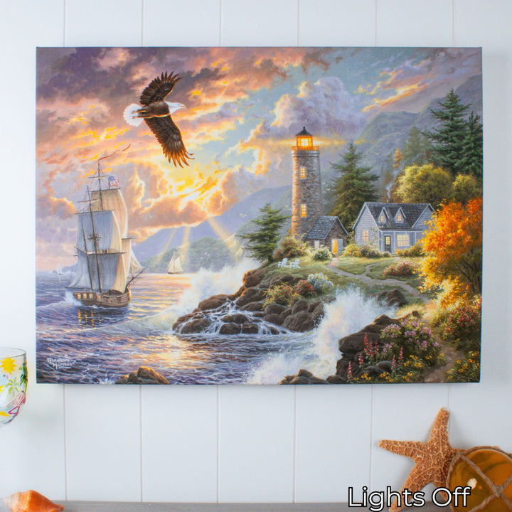 Seaside Light 18x24 Fully Illuminated LED Wall Art