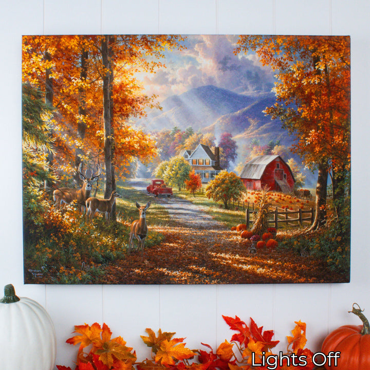 Fall Memories 18x24 Fully Illuminated LED Wall Art