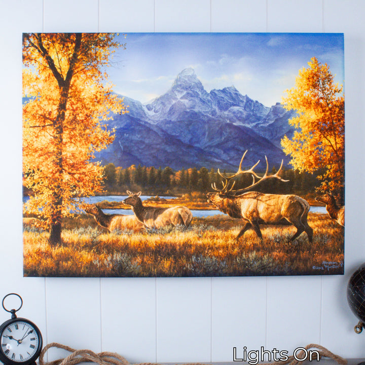 Teton Range 18x24 Fully Illuminated LED Wall Art