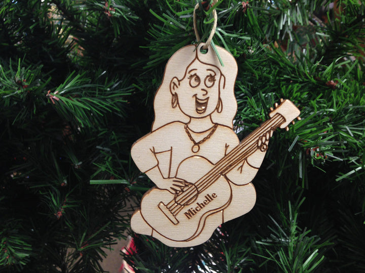 Guitarist 10 personalized Christmas ornament