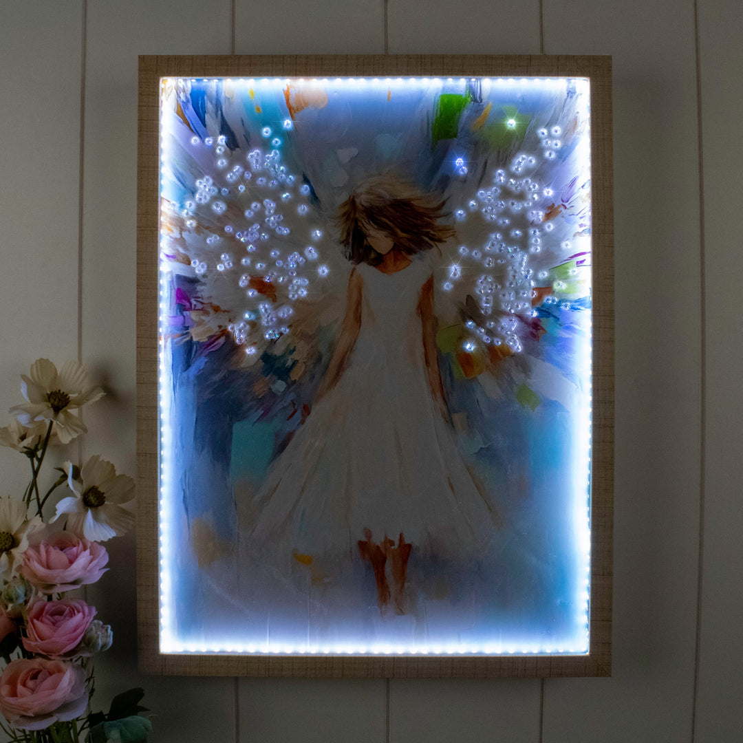 Amazing Grace 12x16 Jeweled Halo Glow LED Art