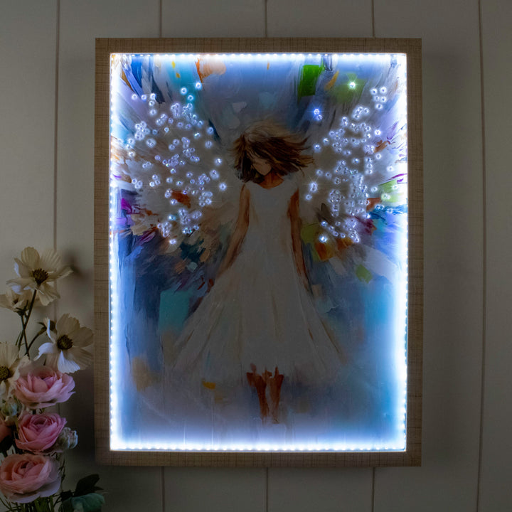 Amazing Grace 12x16 Jeweled Halo Glow LED Art