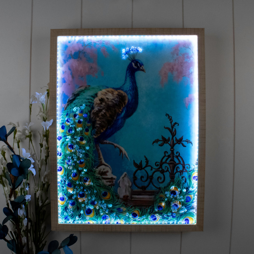 Jewel Of The Garden 12x16 Jeweled Halo Glow LED Art